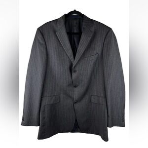 Loro Piana Cremieux Mens 42L Black Blazer Jacket 3 Button Front Single Vented